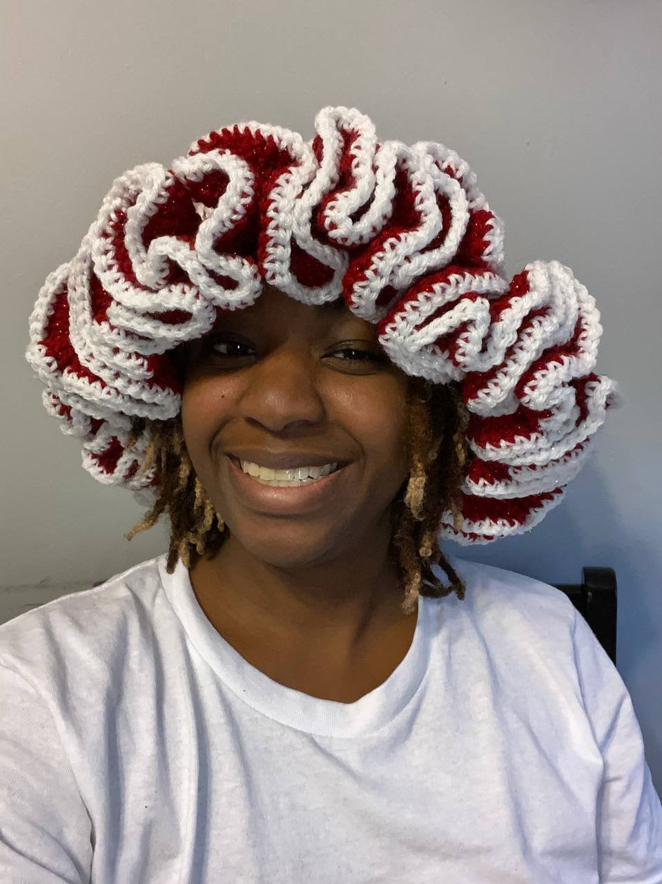 Checkerboard Ruffle Hat