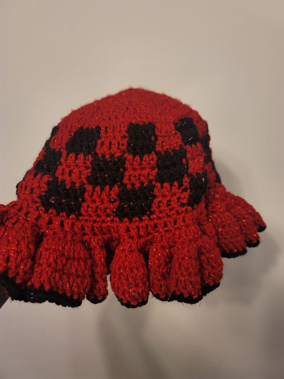 Checkerboard Ruffle Hat